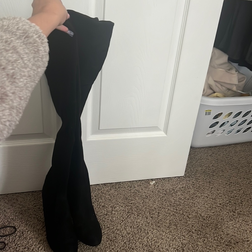 Black boot heel